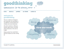 Tablet Screenshot of goodthinkingcommunications.net